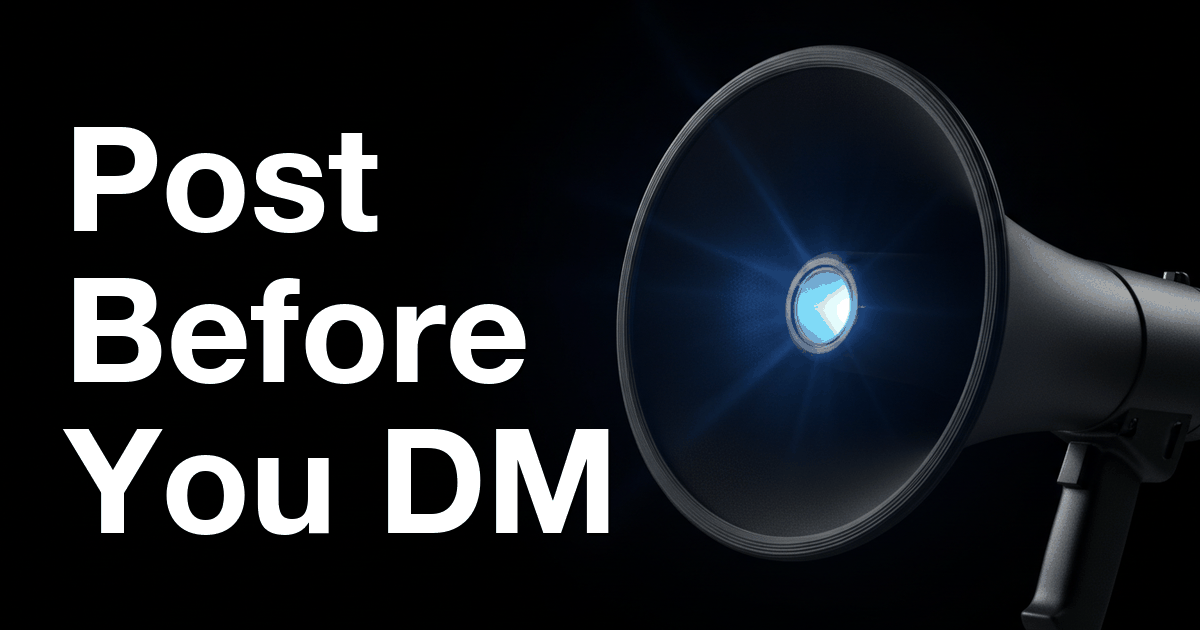 Why Public Posts Come Before DMs in Codex Outreach