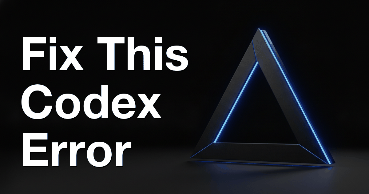 Codex Error: unknown variant auto, expected high or original (How to Fix It)