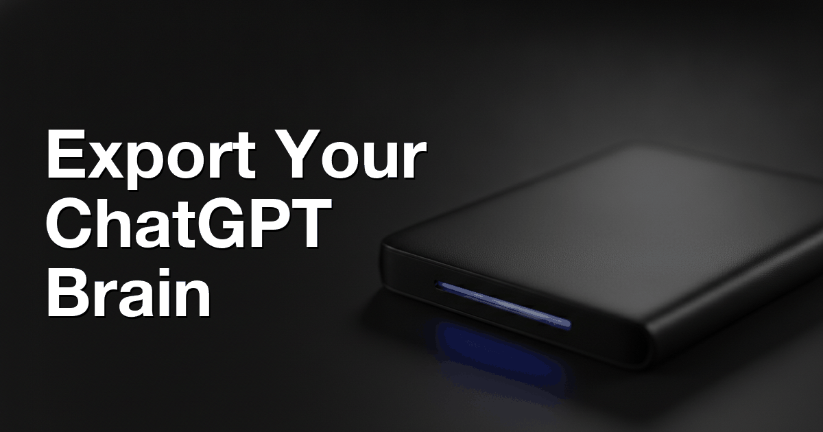 Your ChatGPT Already Knows You: Export Your Data Before Codex